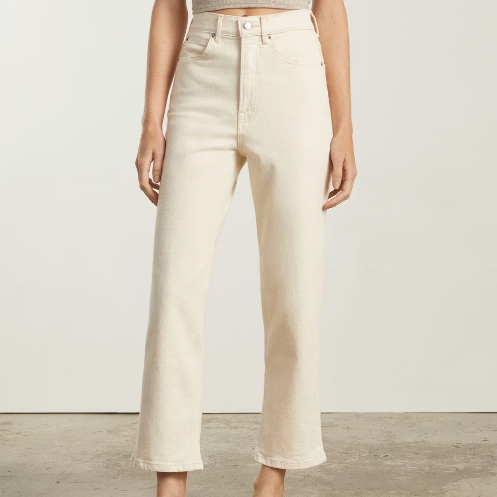 Everlane Way High Jean in Ecru